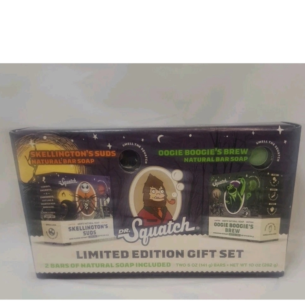 Dr. Squatch Nightmare Before Christmas Limited Edition GIFT SET -2 5 Oz Bars NEW